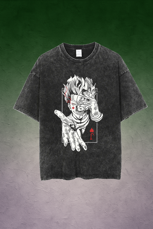 Playera Hisoka Hunter x Hunter - Estilo Vintage - Corte Oversized Unisex - Algodón
